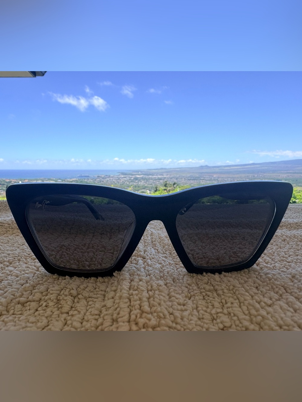 Maui Jim Kini Kini Cat-Eye Black Sunglasses
